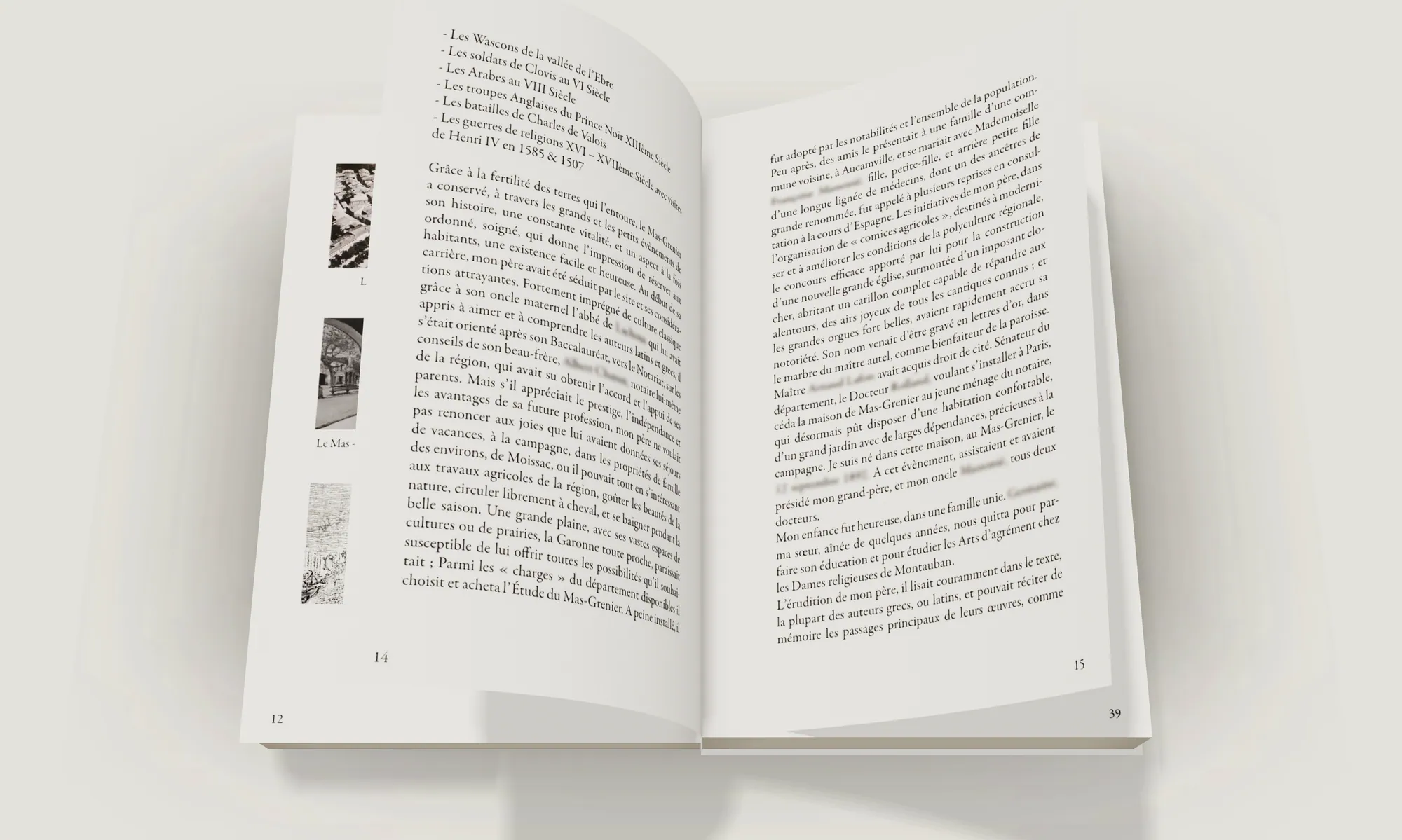 Page qui tourne, texte et photographies